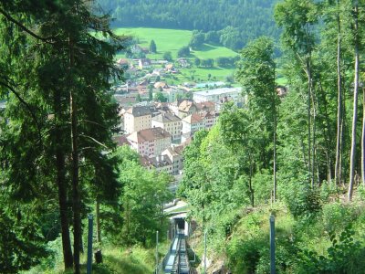 Le funiculaire entre St-Imier et le Mont-Soleil