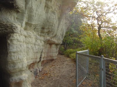 Le sentier menant à la Roche de la Baume
