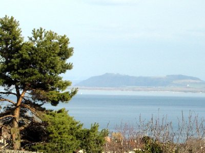 En arrière-plan, le Mont Vully