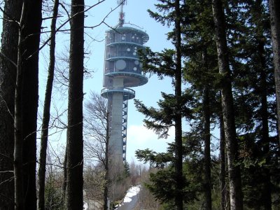 La tour du Gibloux, vue depuis le sentier botanique