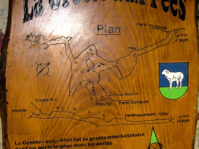 Le plan de la Grotte-aux-Fées