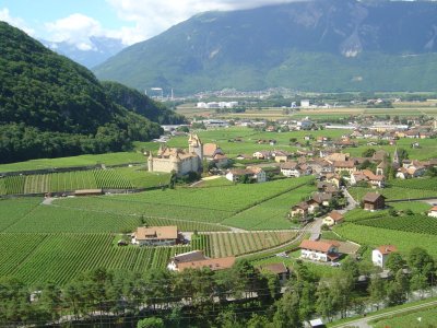 Vue sur Aigle, depuis le train à crémaillère
