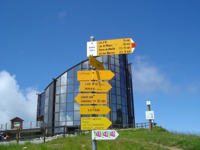 A l'arrivée du télécabine