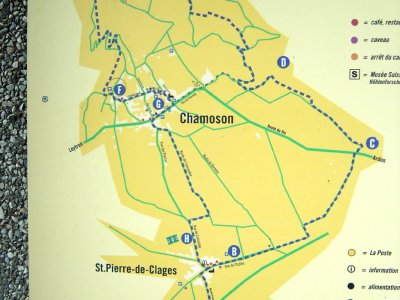 Panneau pour le sentier Du Cep à La Cime
