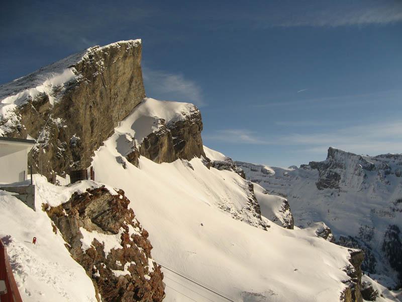Du col de la Gemmi à Sunnbüel en hiver