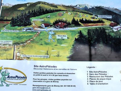 Plan de situation à la gare des Pléiades