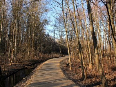 Le sentier ombragé est agréable à emprunter, également en cas de fortes chaleurs