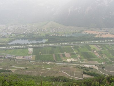 vue sur les étangs de Grône
