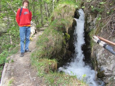 le sommet de la cascade