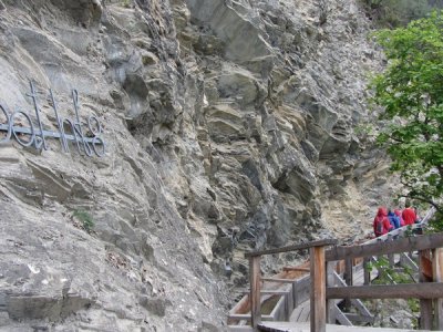 la remise en état de l'ancien tracé a été possible grâce aux militaires du bataillon d'infanterie 8
