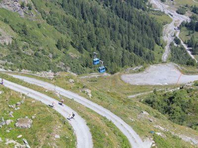 Les deux télécabines se croisent