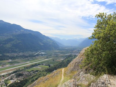Vue, depuis le sommet, en direction de Martigny