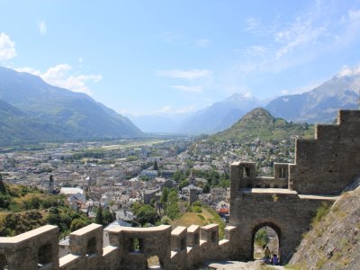 Vue de Tourbillon en direction de Martigny