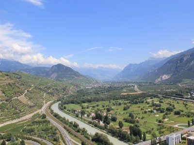 Vue de Tourbillon en direction de Sierre