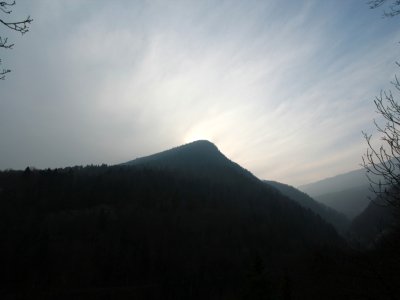 Couché de soleil, depuis le point de vue