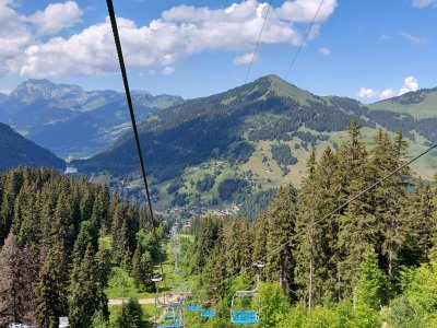 <p>Descente en télésiège jusqu'à Morgins<br></p>
