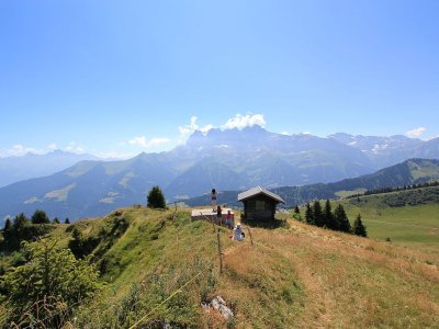 Au centre, les Dents du Midi. Sur la gauche, le Grand Muveran et la Grande Dent de Morcles