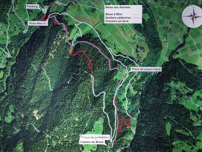 Panneau en début de parcours