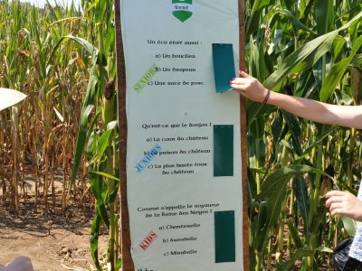 Volets à soulever pour découvrir la direction