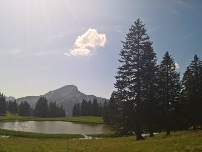 L'arrivée au lac de Conche