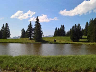 L'arrivée au lac de Conche