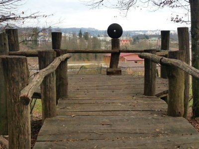 <p>Un des postes, malheureusement en mauvais état lors de notre balade</p>