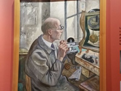 Peinture, dans l'exposition temporaire consacrée aux pendules neuchâteloises