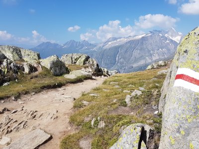 <p>Le chemin pour rejoindre <i>Moosfluh</i></p>