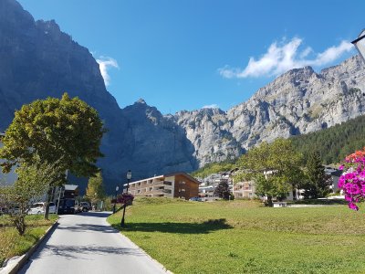 <p>Le Gemmipass, vu depuis le village de Loèche-les-Bains</p>