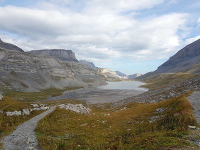 <p>Vue sur le lac du Daubensee</p>