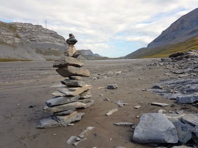 <p>Le Daubensee, à son niveau très bas en septembre 2018</p>