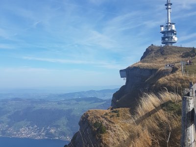 <p>L'antenne, au sommet du Rigi</p>
