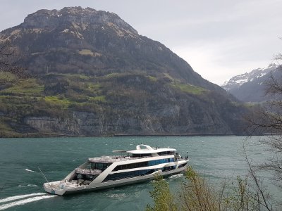 Le bateau que nous avons pris entre Brunnen et Rütli