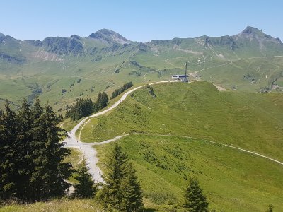 <p>L'arrivée du télésiège de Marcheusson</p>