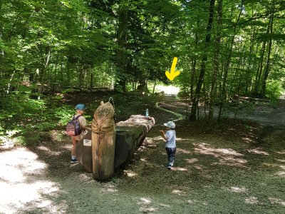 Le chemin principal tire toujours un peu à gauche.