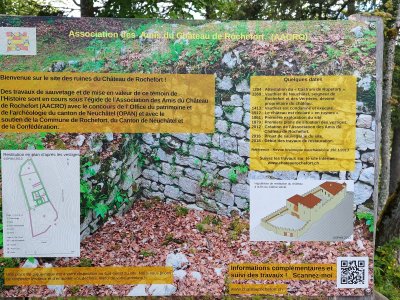 Panneau explicatif au Château de Rochefort