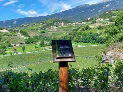 Un des panneau avec QR-code