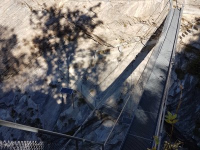 Le pont suspendu sur le Jolibach