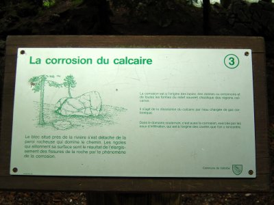 Un panneau didactique dans la forêt