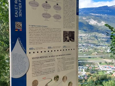 Panneau didactique, le long du bisse