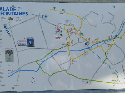 <p>Plan de la balade, au départ du parcours, vers la grande salle</p>