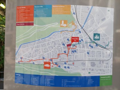 <p>Plan des trois parcours</p>