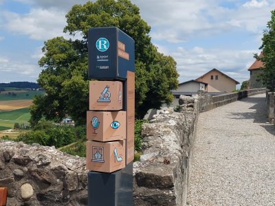 Panneau didactique du Vitroparcours de Romont