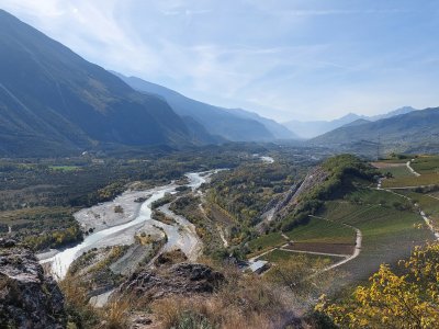La vallée du Rhône, vue depuis Varonne