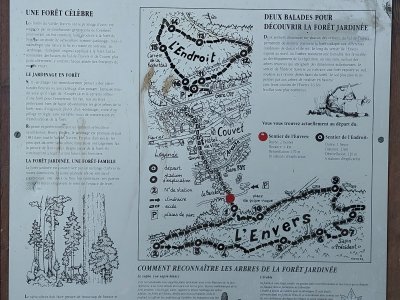 Le panneau du début de parcours