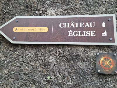 Les petits écriteaux avec une roue indiquent le Circuit Secret