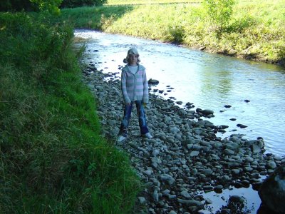 Mini "plage", pour aller tester la température de l'eau