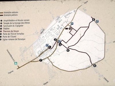 Plan des sites romains