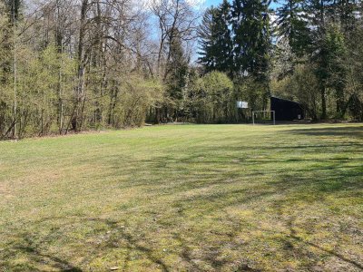 <p>Le terrain de foot</p>