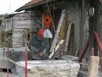 Tailleur de pierre à Enges